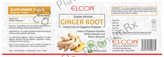 Elcon Ginger Root Capsule