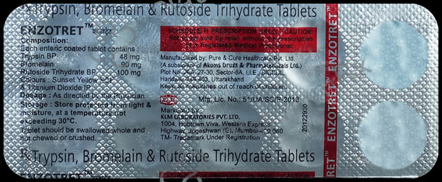 Enzotret 90mg/48mg/100mg Tablet