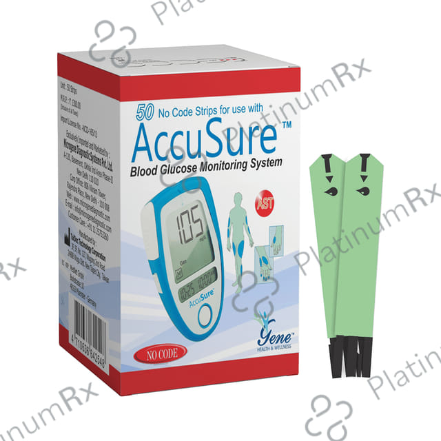 AccuSure Blood Glucose Test Strip