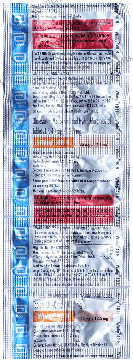 Win BP H 12.5/40mg Tablet 10s