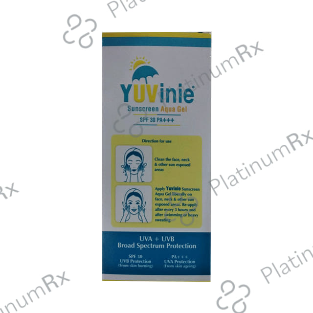 Yuvinie Sunscreen Aqua SPF 30 PA+++ Gel 50gm
