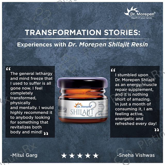 Dr. Morepen Natural & Pure Shilajit Resin Form