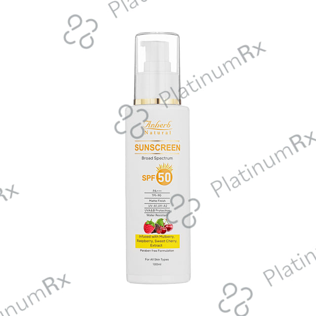 Anherb Natural SPF 50 Sunscreen Cream 100ml