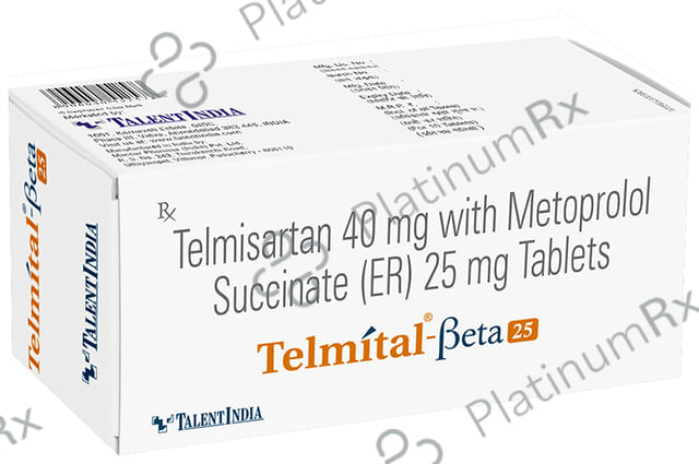 Telmital Beta 25 Tablet ER 10s