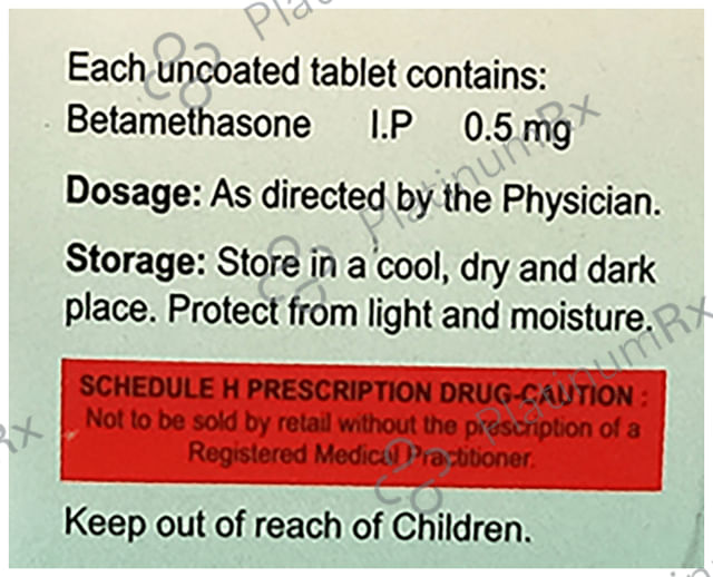 Betacort 0.5mg Tablet 10s (Overseas Pharma)