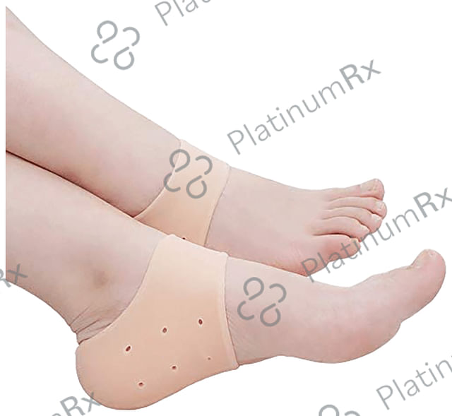 DEE Sons Silicone Gel Heel Pad Sock Beige