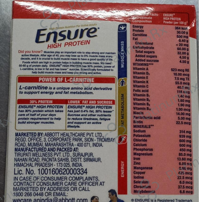 Ensure High Protein Powder Vanilla Flavour 400gm