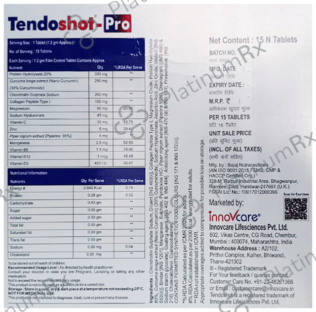 Tendoshot Pro Tablet 15s