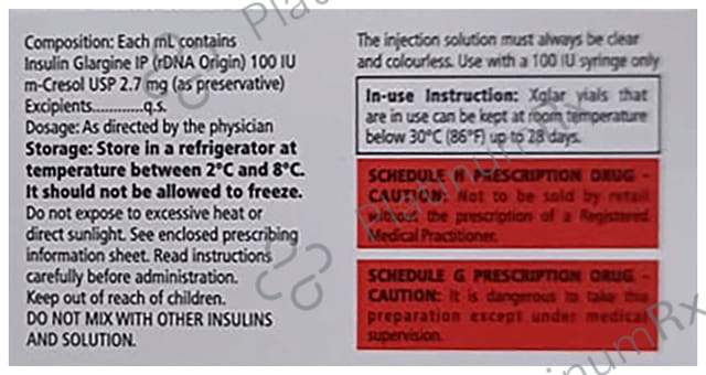 Xglar (100 IU/ml) (1*5ml Vial) Solution For Injection 5ml