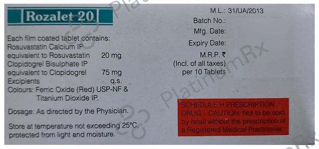 Rozalet 20/75mg Tablet 10s