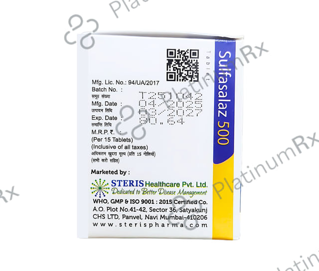 Sulfasalaz 500mg Tablet 15s