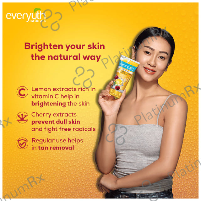 Everyuth Naturals Brightening Lemon & Cherry Face Wash 150 gm