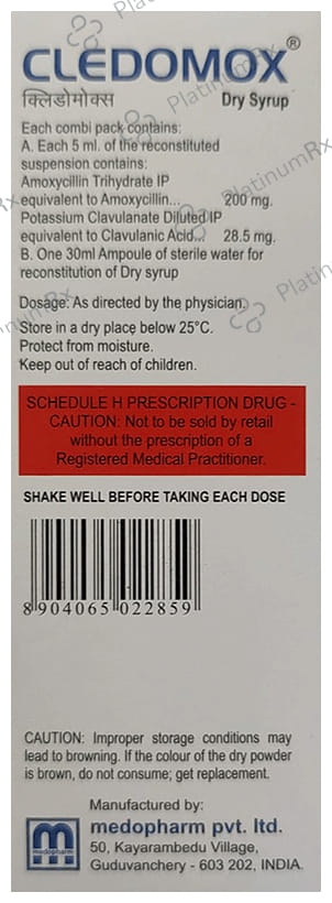 Cledomox 200/28.5mg Dry Syrup 30ml