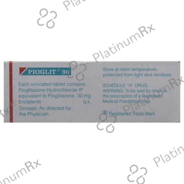 Pioglit 30mg Tablet 10s