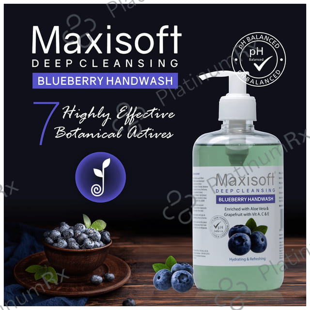 Maxisoft Deep Cleansing Blueberry Handwash (500ml Each) 1 Bottle