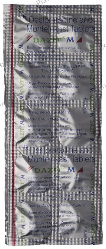 Dazit M 5/10mg Tablet 10s