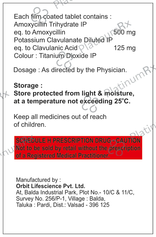Amoclafix 625mg Tablet 10s