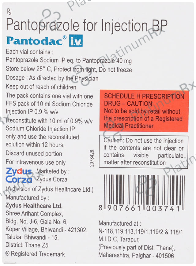 Pantodac IV Injection