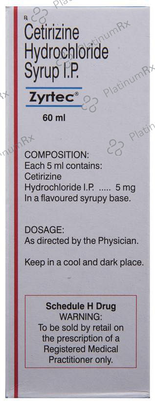 Zyrtec 5mg Syrup 60ml