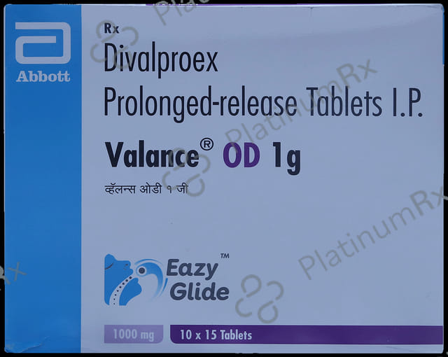 Valance OD 1000mg Eazy Glide Tablet PR 15s