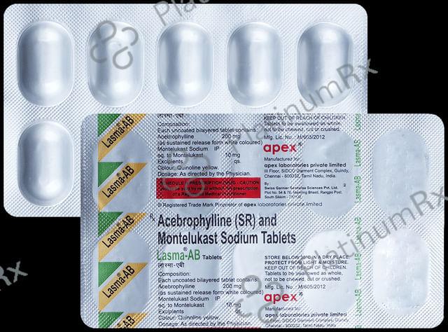 Lasma AB 200mg/10mg Tablet