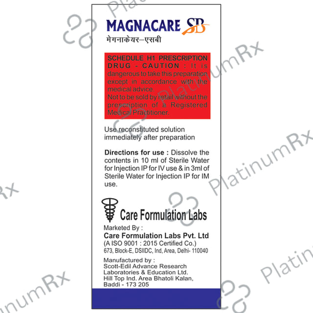 Magnacare SB 1000mg/500mg Injection
