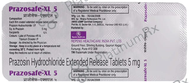 Prazosafe 5mg Tablet XL