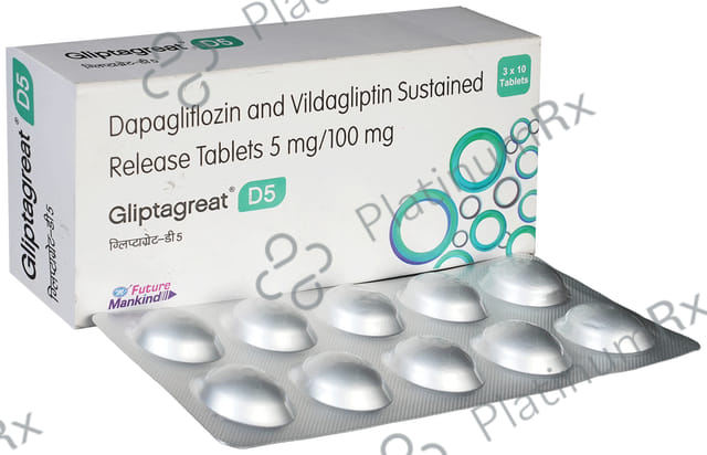 Gliptagreat D 5/100mg Tablet SR 10s