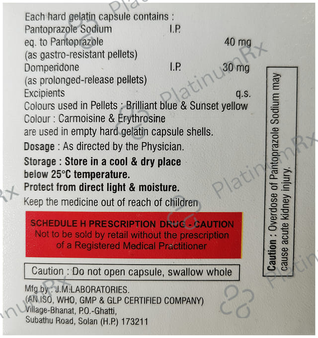Pancura 30/40mg D Capsule PR 10s