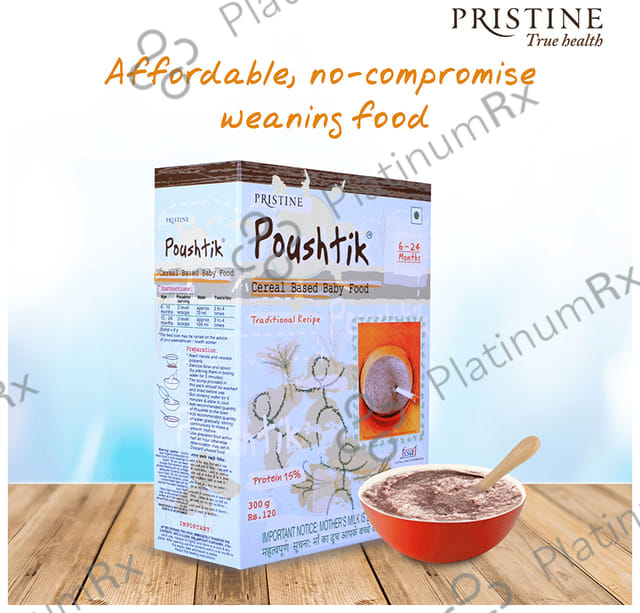 Pristine Poushtik Cereal Based Baby Food with 15% Protein (6 24 Months) 300gm