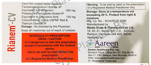 Rianem CV 125/200mg Tablet 6s