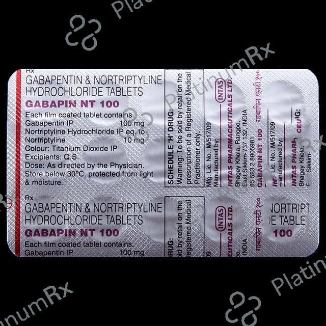 Gabapin NT 100/10mg Tablet 15s