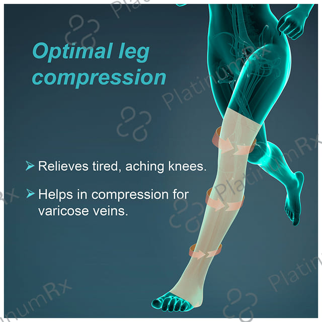 Tynor I 15 Compression Stocking Mid Thigh Open Toe Medium