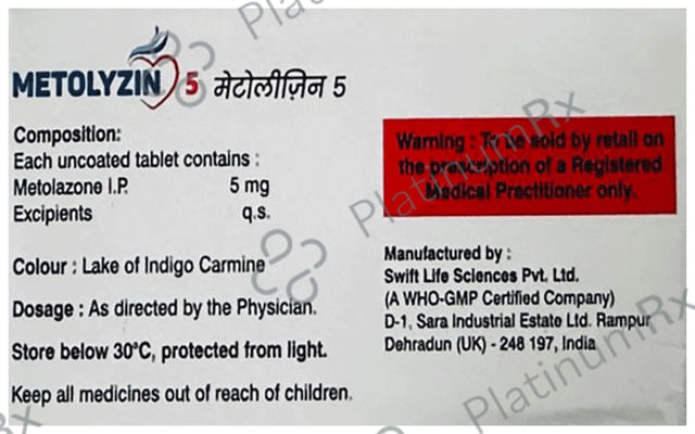 Metolyzin 5mg Tablet 10s