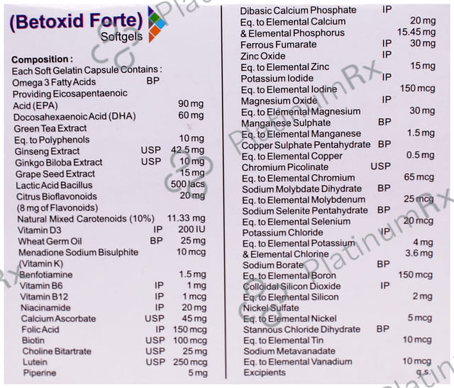 Betoxid Forte Softgel Capsule 10s