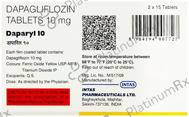 Daparyl 10mg Tablet 15s