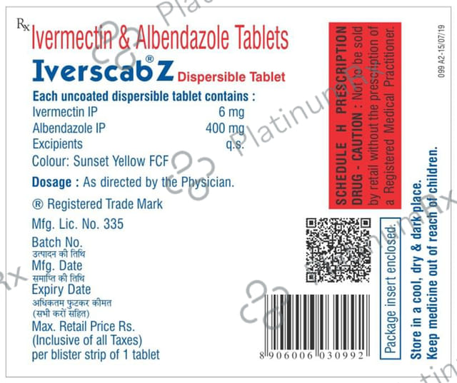 Iverscab Z 6mg/400mg Tablet