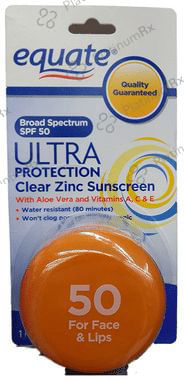 Equate SPF 50 Ultra Protection Clear Zinc Sunscreen Cream