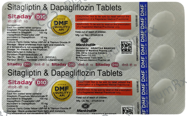 Sitaday D 10/100mg Tablet 15s