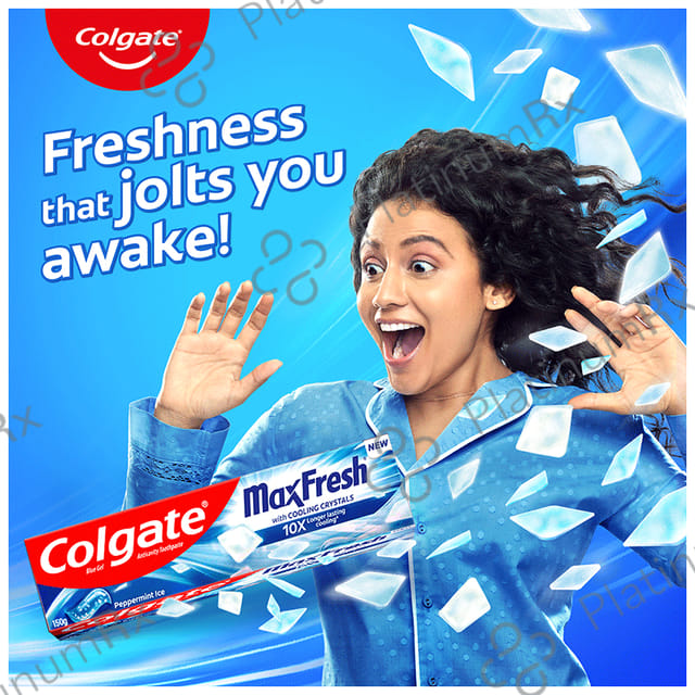 Colgate Maxfresh Peppermint Ice Blue Gel Toothpaste 150gm