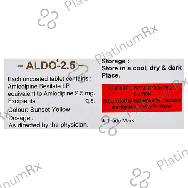 Aldo 2.5mg Tablet 15s
