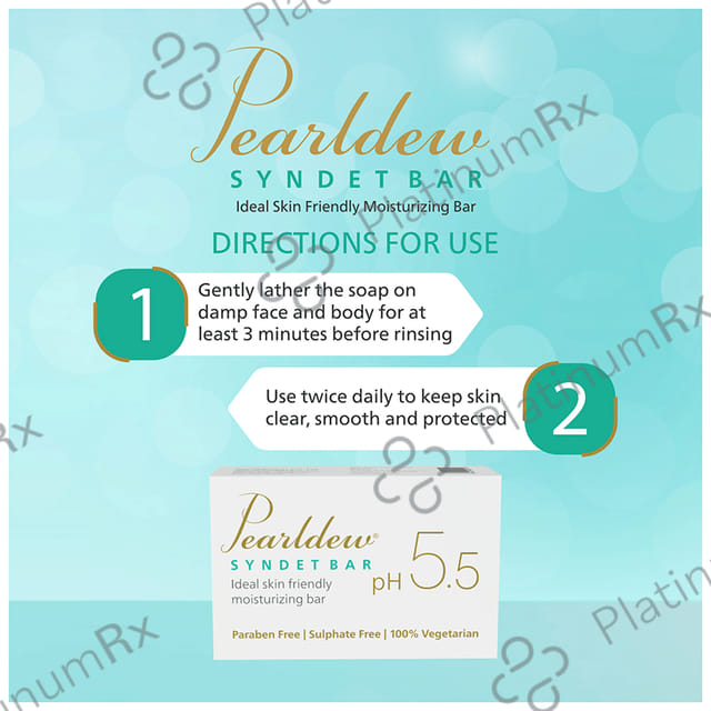 Pearldew PH 5.5 Syndet Bar 75gm