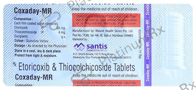 Coxaday 60/4mg Tablet MR 10s