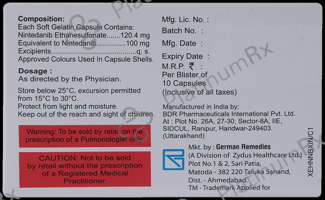 Nindev 100mg Soft Gelatin Capsule