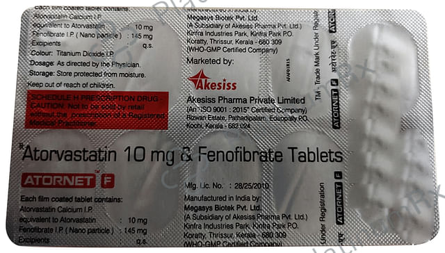 Atornet F 10/145mg Tablet 10s