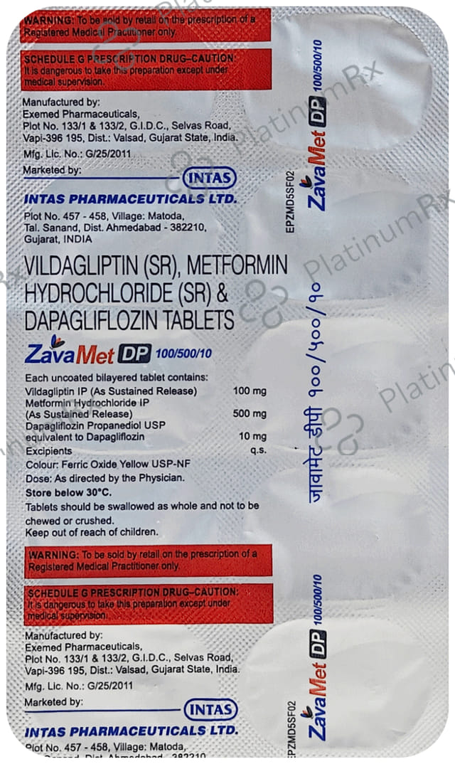 Zavamet DP 10/500/100mg Tablet 10s