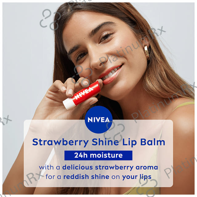 Nivea Lip Balm with Natural Oils - Strawberry Shine
