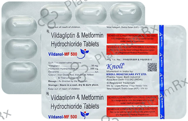 Vildanol MF 500mg/50mg Tablet