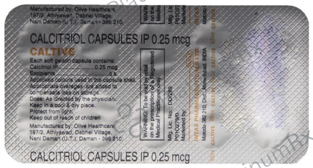 Caltive 0.25mcg Capsule 10s