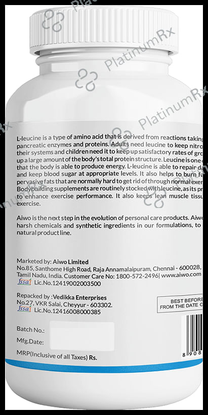 AIWO L-Leucine 100% Pure L-Leucine Pre & Post Workout Powder